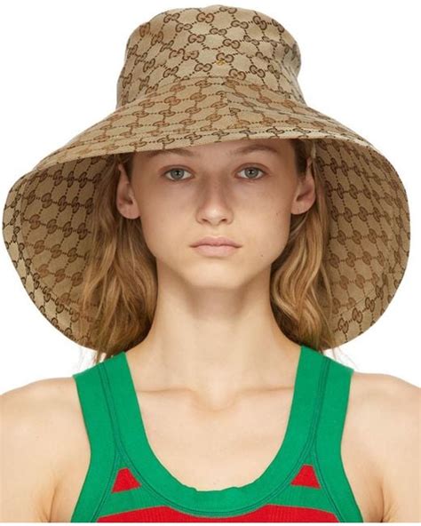 gucci denim wide-brimmed hat|gg canvas wide brim hat.